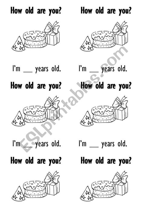 How Old Are You Worksheet Esl Worksheet By Helenapiedade