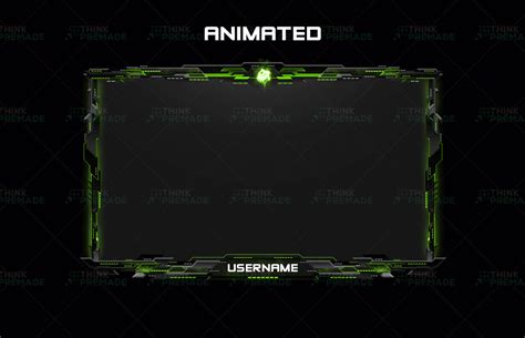 Animated Twitch Webcam Overlay Helix Think Premade