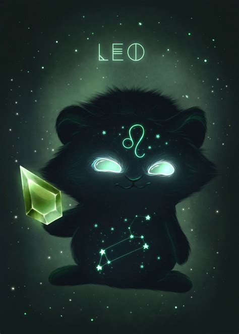 Leo Zodiac Monster Poster Print By Zuzana Ziakova Displate Zodiac