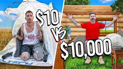 10 Vs 10000 Overnight Survival Challenge Youtube