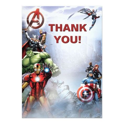 marvel avengers birthday   card zazzlecom birthday