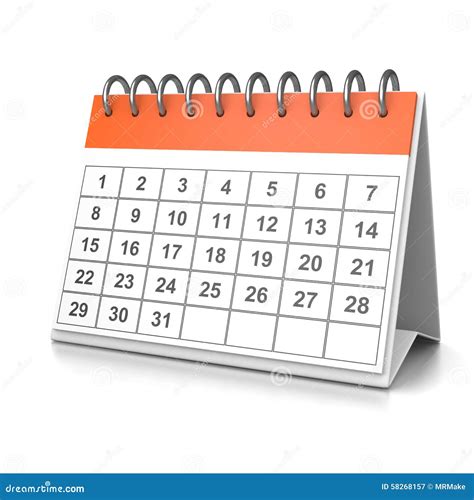 Desk Calendar Stock Illustration Illustration Of Calendar 58268157