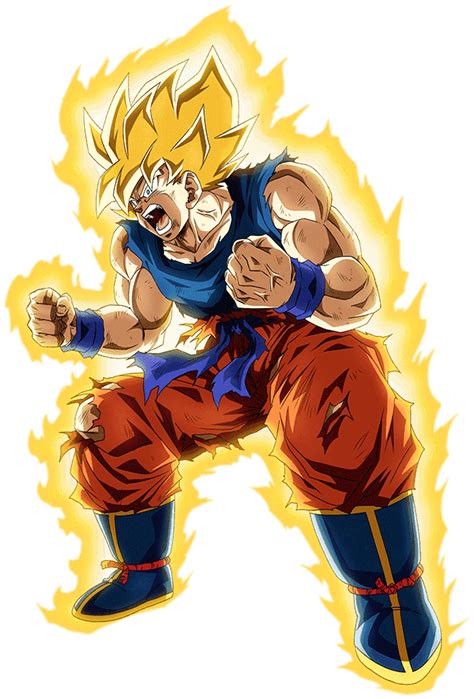 Son Goku Ssj Namek Render 19 Dokkan Battle By Maxiuchiha22 Anime