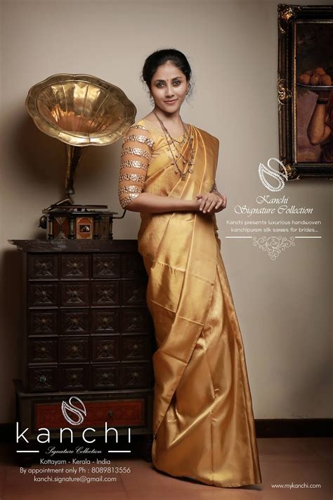Golden Kanchipuram Saree For Brides Kanchi Signature Collection Saree Facebook