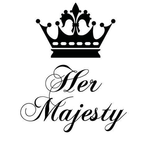 Her Majesty The Queen Crown V2 Wall Sticker World Of Wall Stickers