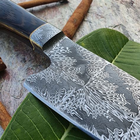 Mosaic Damascus Chefs Knife With Integral Bolster The Forge Dubai