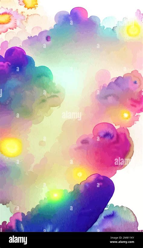 vector de fondo de acuarela fondo de pantalla con hermoso multicolor color del arco iris humo