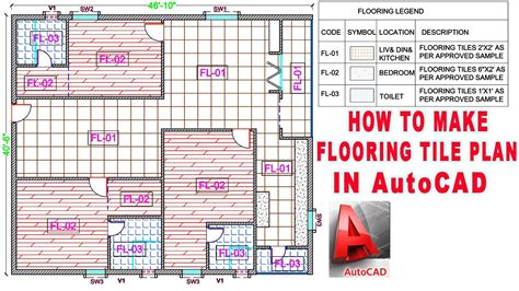 Flooring Tiles Plan In Autocad How To Make Flooring Plan In Autocad