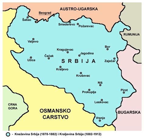 Karta Srbije 1878 Superjoden