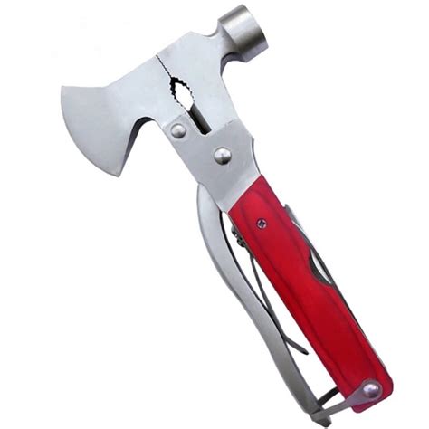 Mini Ax Portable Stainless Steel Construction Wood Inlay Handle