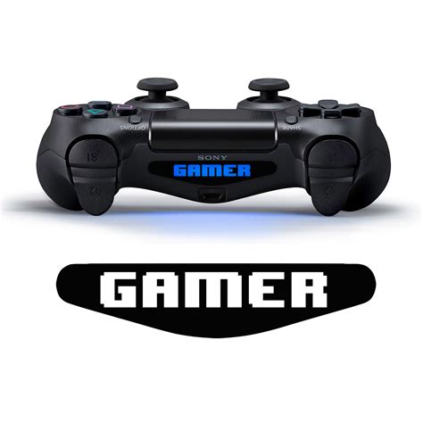 Gamer Logo Ps4 Controller Light Bar Decal Sticker Supergraphictees