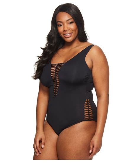 Becca By Rebecca Virtue Plus Size No Strings Attached One Piece Women S Swimsuits One Piece