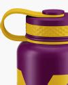 Download Matte Plastic Reusable Water Bottle Mockup (High-Angle ...