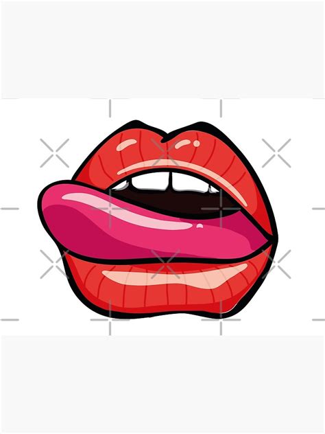 Licking Lips Mask Chunkamunka Poster For Sale By Chunkamunka Redbubble