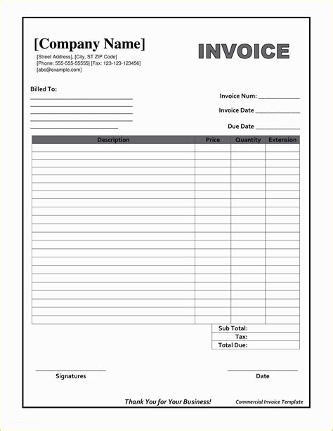 Plain Invoice Template Invoice Template Free Blank Invoice Template