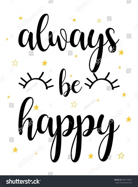 always be happy typography vector. | Happy images, Happy dp, Happy
