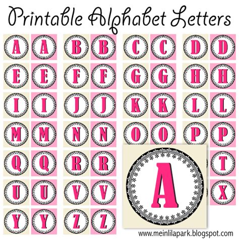 Free Printable Vintage Ornament Alphabet Letters Ausdruckbare