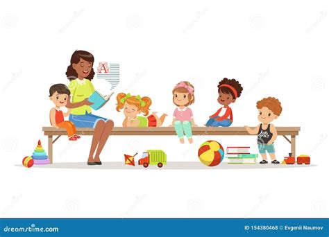 Kindergarten Cartoon Poster Vector Illustration 234667198
