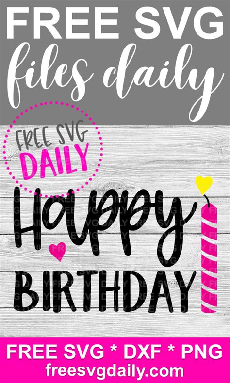 Free Happy Birthday Svg Cut Files For Cricut And Silhouette