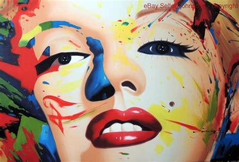 Painting Marilyn Monroe Hollywood Star Abstract Famous Stretched 24x36