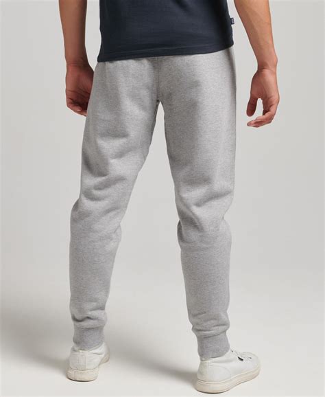 mens classic applique joggers in grey marl superdry