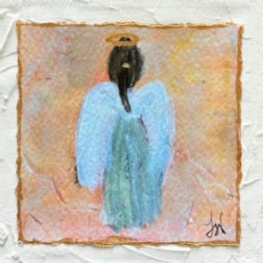 Laurie Angel 5x5 Giclee On Canvas The Cathedral Bookstore