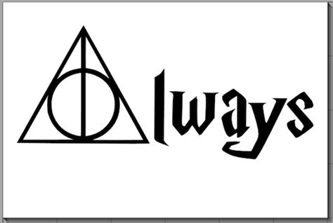 Harry Potter Deathly Hallows Always Vinyl Decal