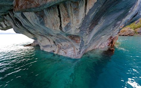 Nature Landscape Lake Cave Rock Mountain Patagonia Chile Erosion Blue
