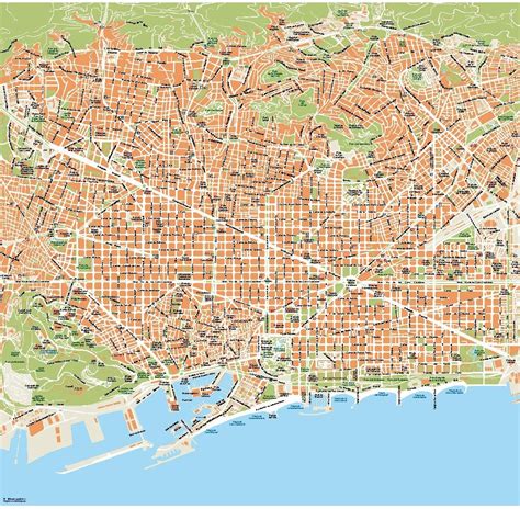 Vector Map Barcelona Order And Download Vector Map Barcelona