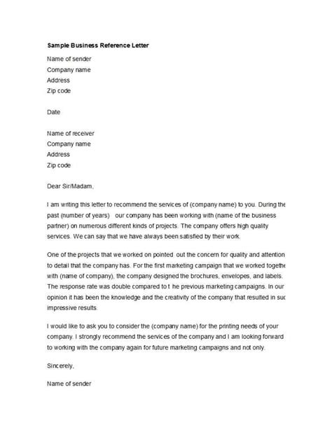 awesome business reference letters template archive