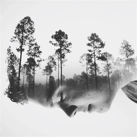 Double Exposure Portraits By Brandon Kidwell Daily Design Inspiration