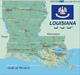 Map of Louisiana New Orleans (State / Section in United States) | Welt ...
