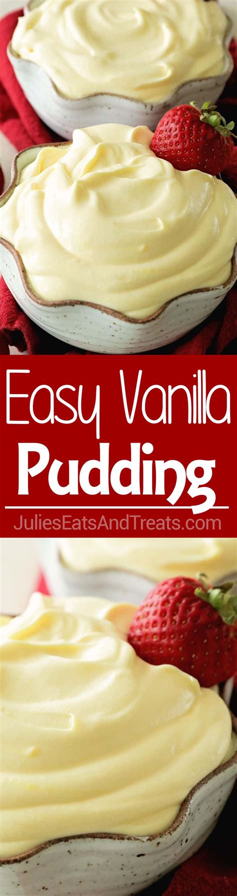 Banana cupcakes recipe with vanilla pudding frostingsweep tight. Easy Vanilla Pudding - Julie's Eats & Treats