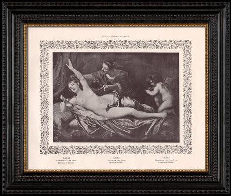 Antique Prints Drawings Female Nude Erotica Curiosa Danae