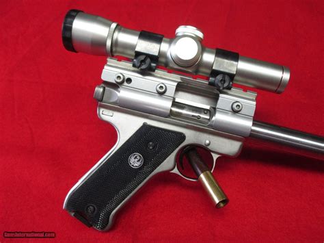 Ruger Mark Ii Target Ss 10” Bull Barrel W2x20mm Scope And Mount
