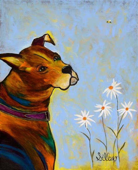 Perfect For A Childs Room Whimsical Dog And By Originalartbycassie