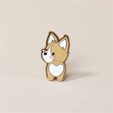 corgi enamel pin corgi butt enamel pin bellzi