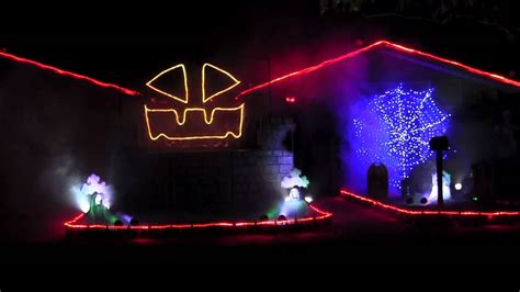 2011 Halloween Light Show Thriller Youtube