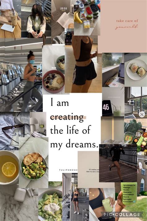 i am creating the life of my dreams vision board wallpaper healthy lifestyle inspiration
