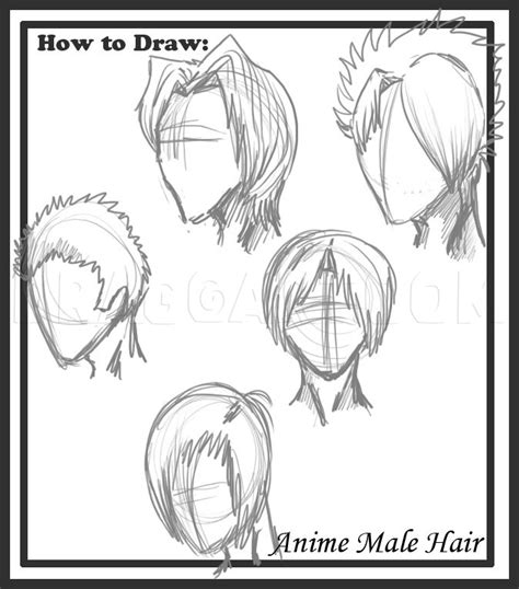 How To Draw Male Hair Styles Step By Step Drawing Guide By Dawn
