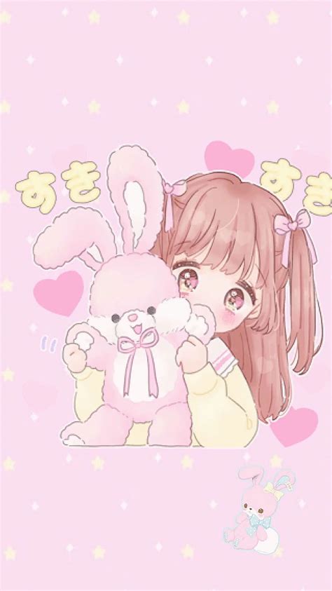 Kawaii Cute Anime Pastel Girl Kawaii Pastel Anime Girl Fond Décran De