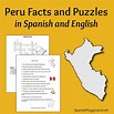 Peru Facts and Puzzles in Spanish and English - Spanish Playground