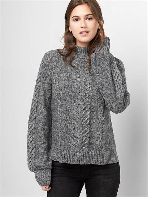 Cable Knit Mockneck Sweater Mock Neck Sweater Sweaters Fashion