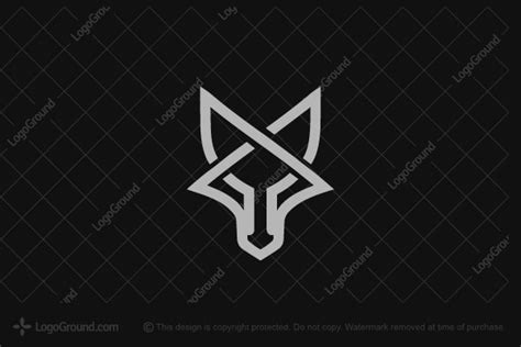 Minimalist Wolf Head Logo
