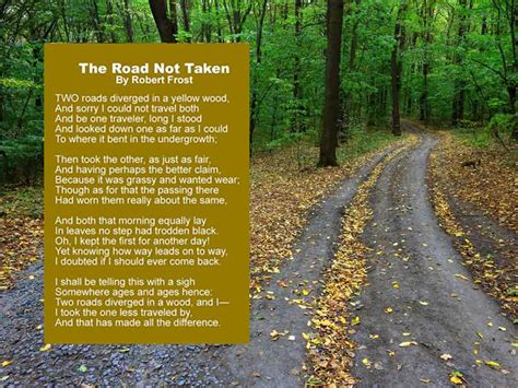 The Poem The Road Not Taken