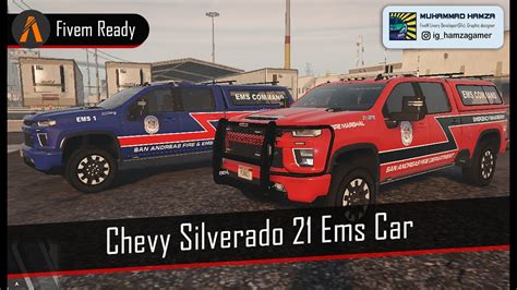 Chevy Silverado 2021 Ems Fire Dept Fivem Ready Vehicle Gamergfx