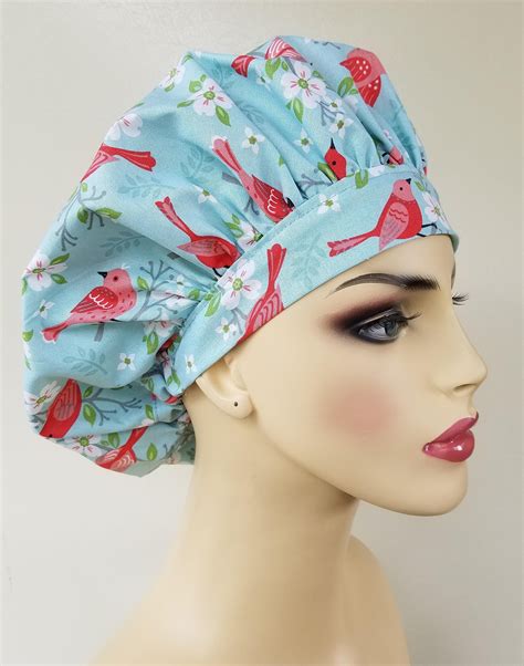 bouffant surgical scrub hat scrub cap for women bouffant scrub hat surgical cap spring print