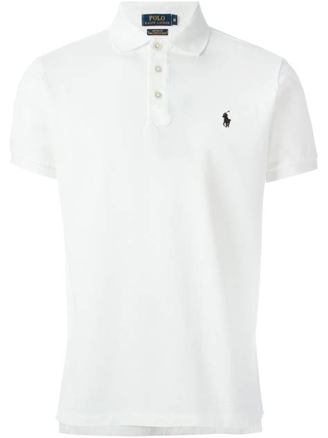 Polo Ralph Lauren Short Sleeve Polo Shirt In White For Men Lyst