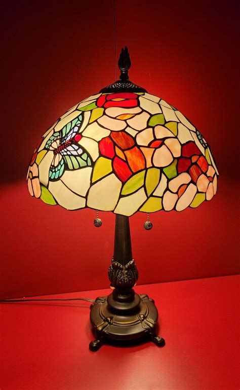 Dale Tiffany Style Butterfly Lamp Etsy