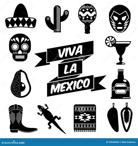 Mexican Silhouettes Vector Illustration 23668330